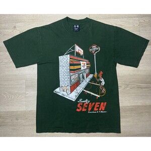 Overtime X 7-Eleven Basketball T-Shirt Size Small Green Limited Edition USA